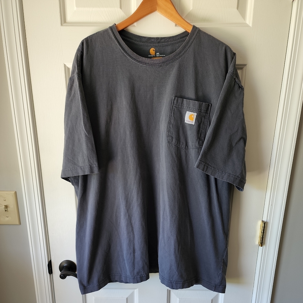 Carhartt Size 2XL XXL Original Fit Gray Original Fit Short Sleeve Pocket TShirt.